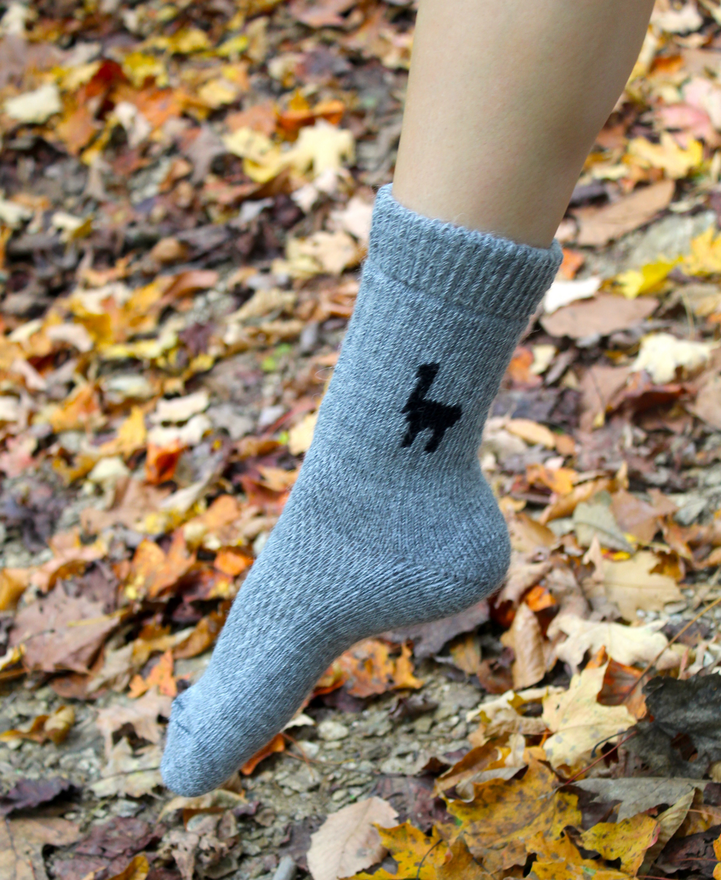 Heavy Alpaca Sock - Grey